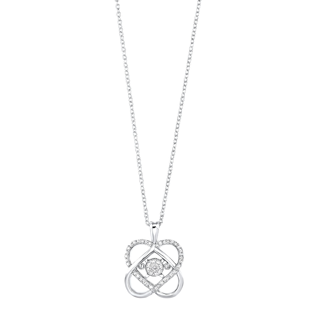 Silver Diamond 1/10Ctw Pendant