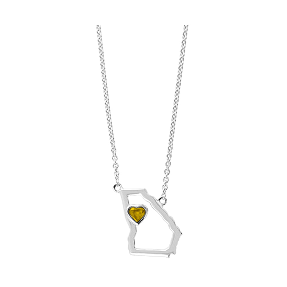 Silver Citrine 1/7Ctw Pendant