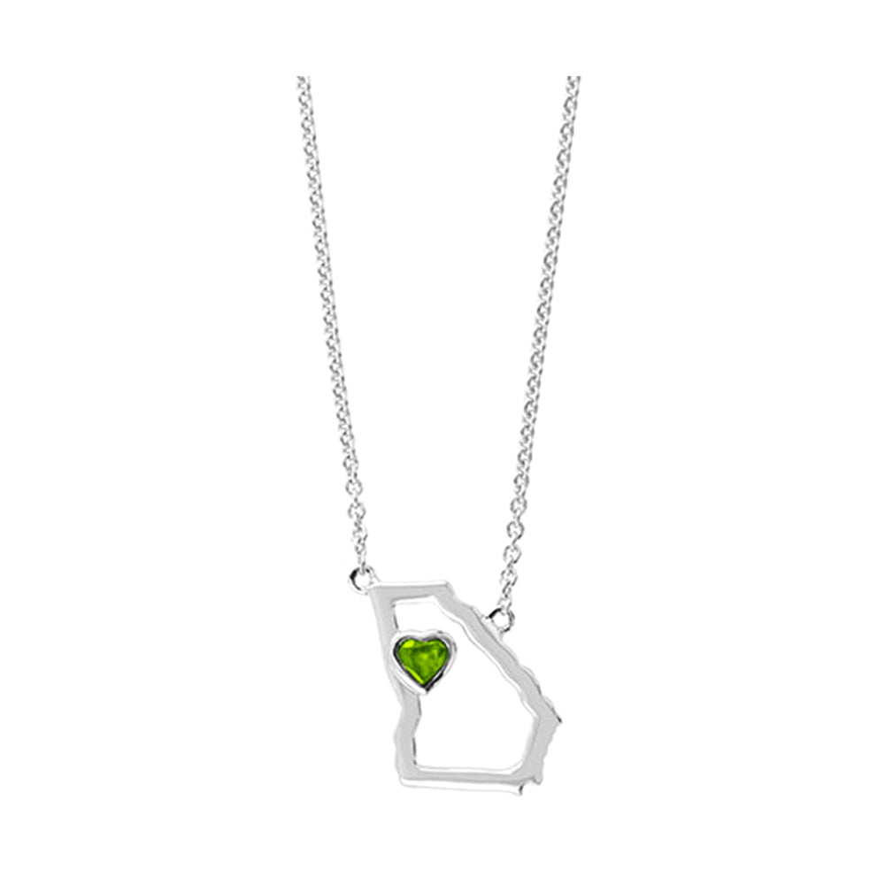 Silver Peridot 1/7Ctw Pendant
