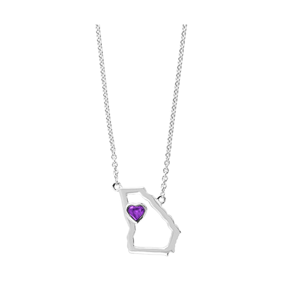 Silver Amethyst 1/7Ctw Pendant