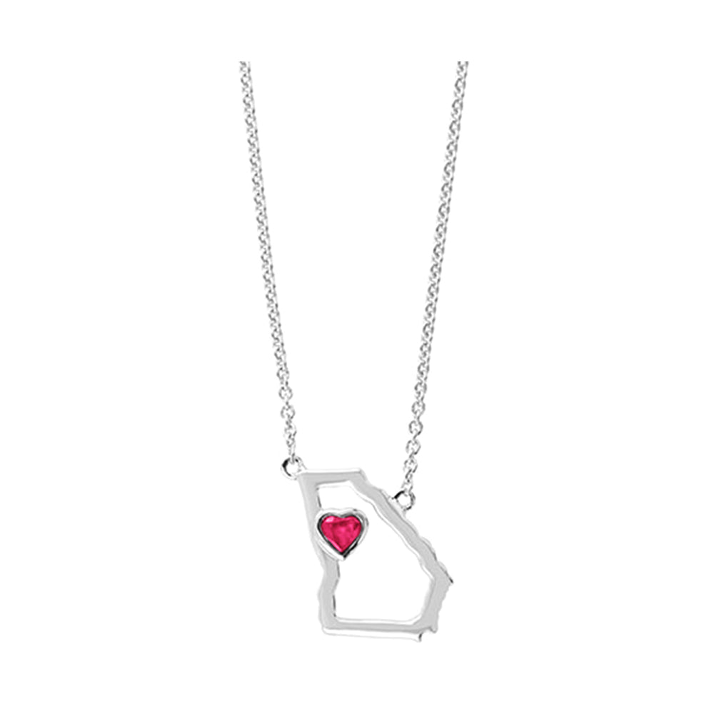 Silver Pink Tourmaline 1/7Ctw Pendant