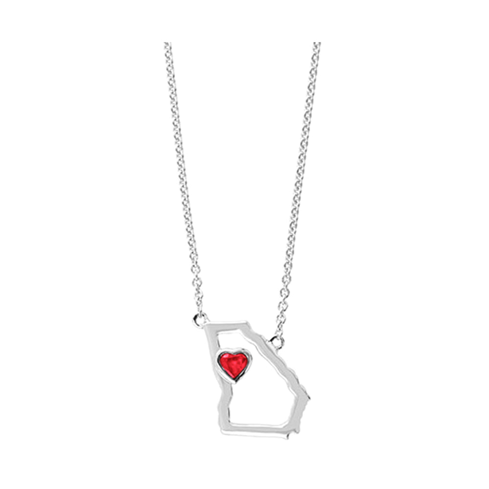 Silver Ruby 1/8Ctw Pendant
