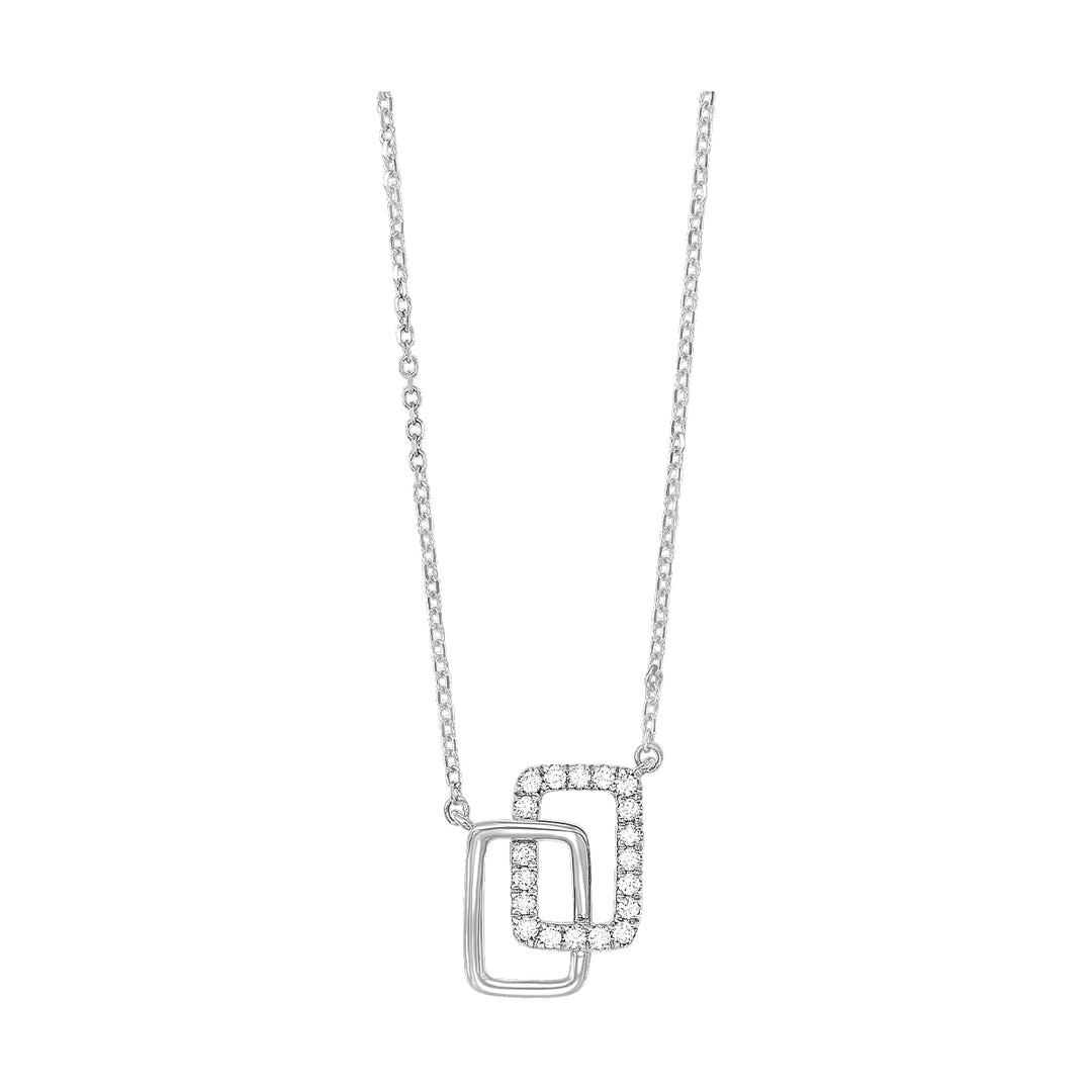 14Kt White Gold Diamond 1/12Ctw Pendant
