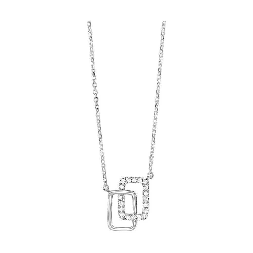 14Kt White Gold Diamond 1/12Ctw Pendant