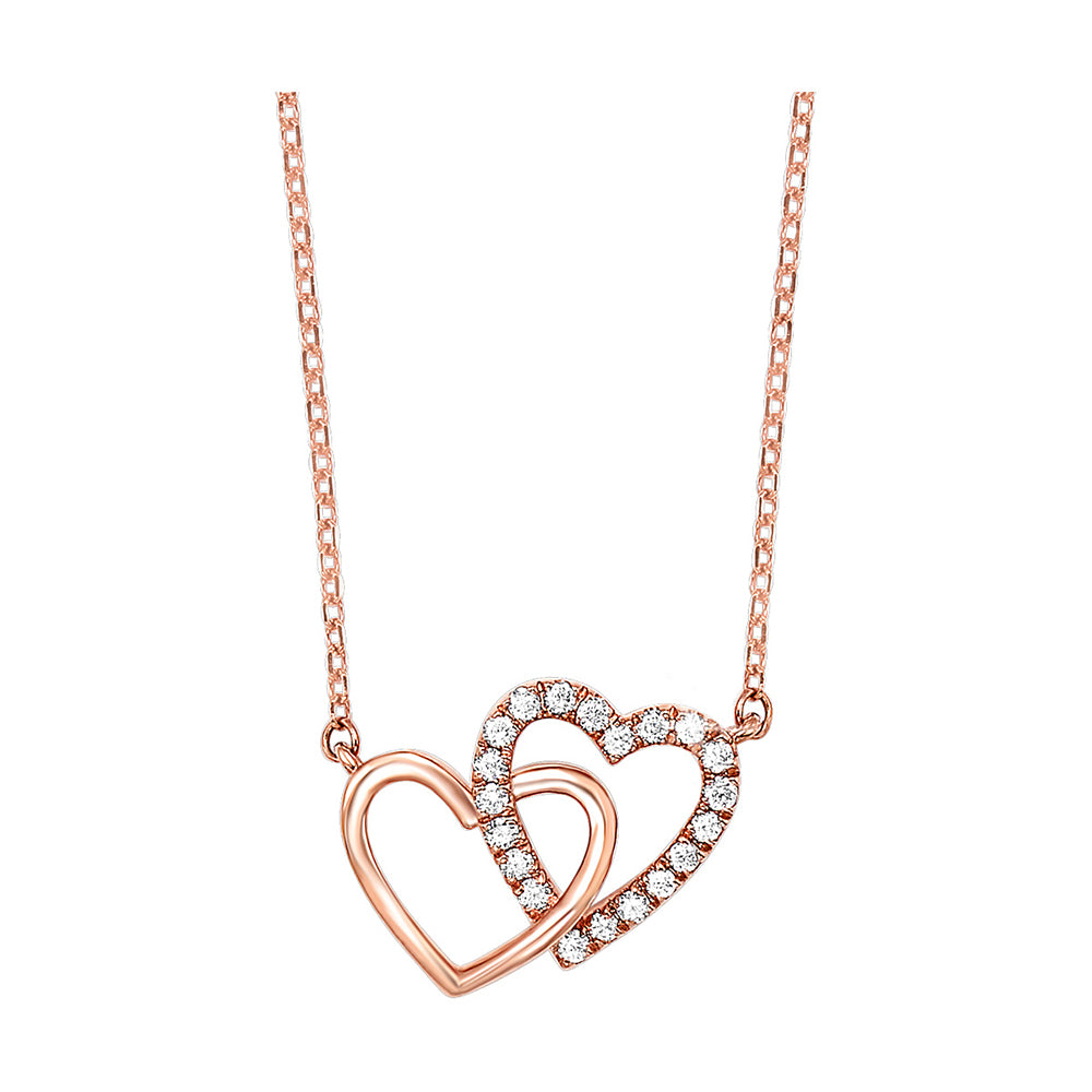 14Kt Rose Gold Diamond 1/12Ctw Pendant