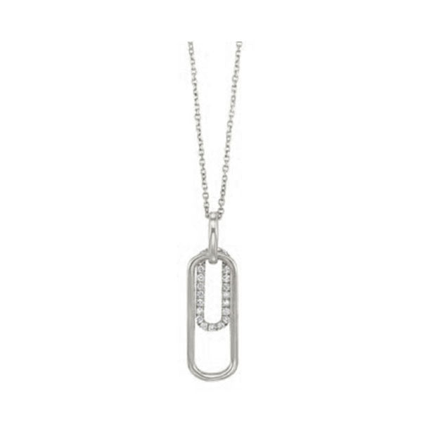 10Kt White Gold Diamond 1/10Ctw Pendant