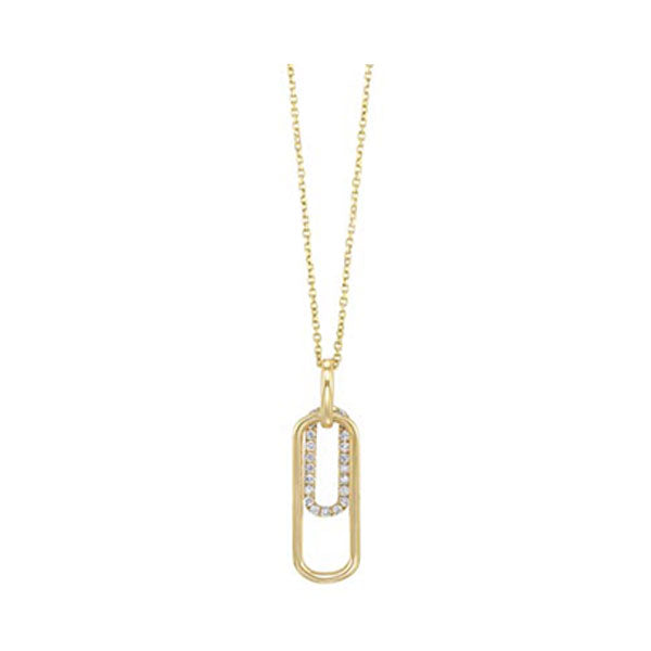 10Kt Yellow Gold Diamond 1/10Ctw Pendant