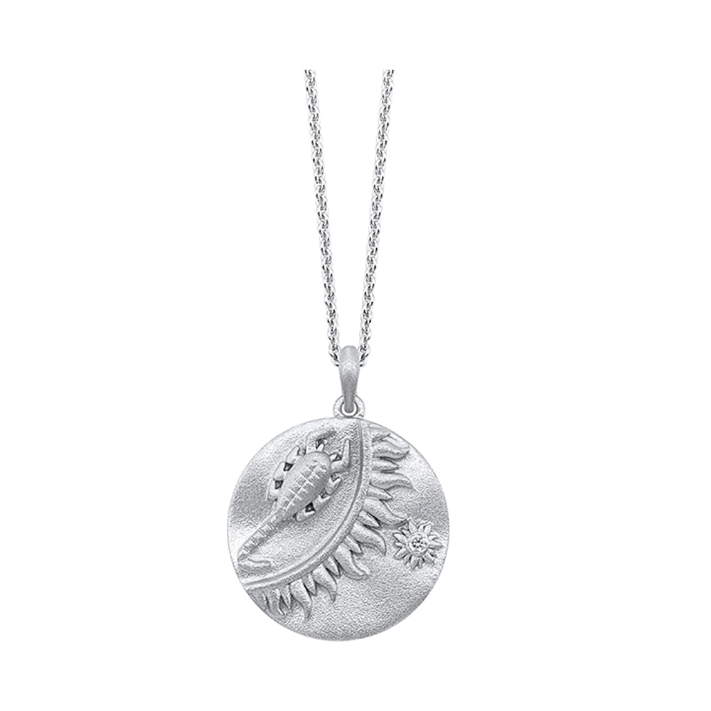 Silver Diamond 1/50Ctw Pendant