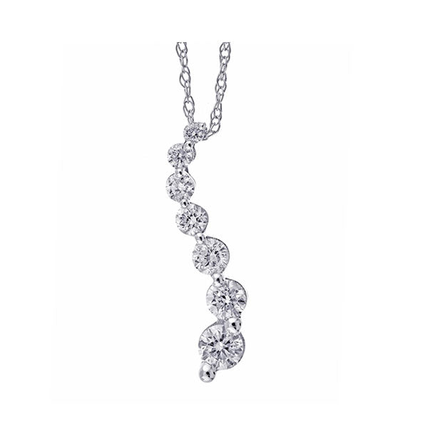 14Kt White Gold Diamond 1/3Ctw Pendant