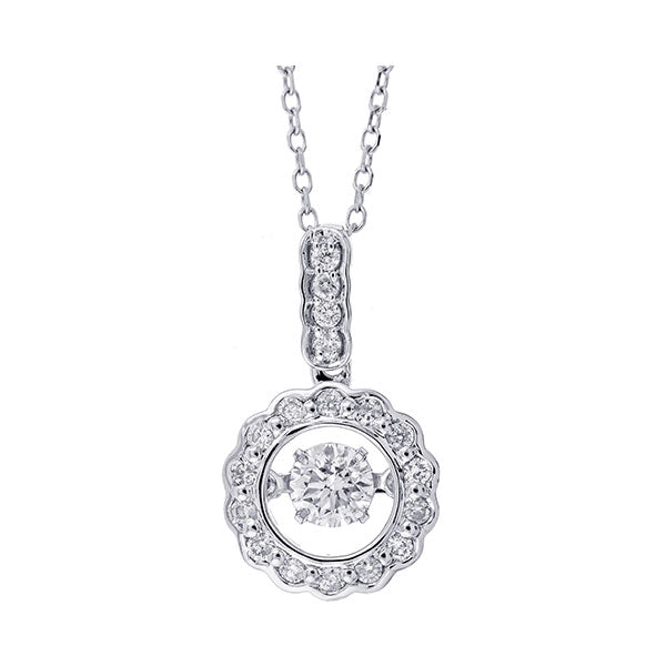 14Kt White Gold Diamond 1/3Ctw Pendant