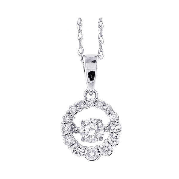 14Kt White Gold Diamond 1/3Ctw Pendant