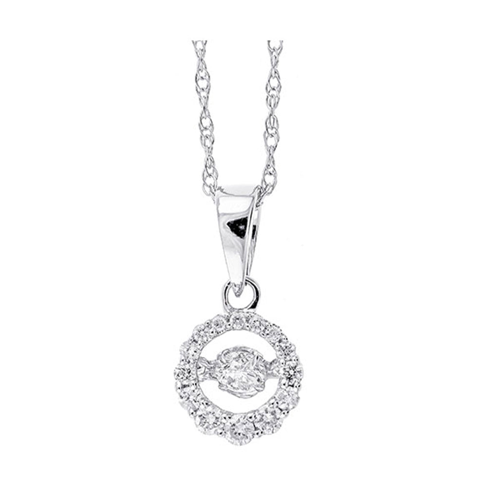14Kt White Gold Diamond 1/7Ctw Pendant