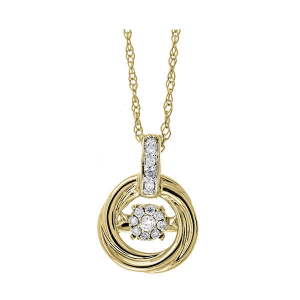 14Kt Yellow Gold Diamond 1/20Ctw Pendant