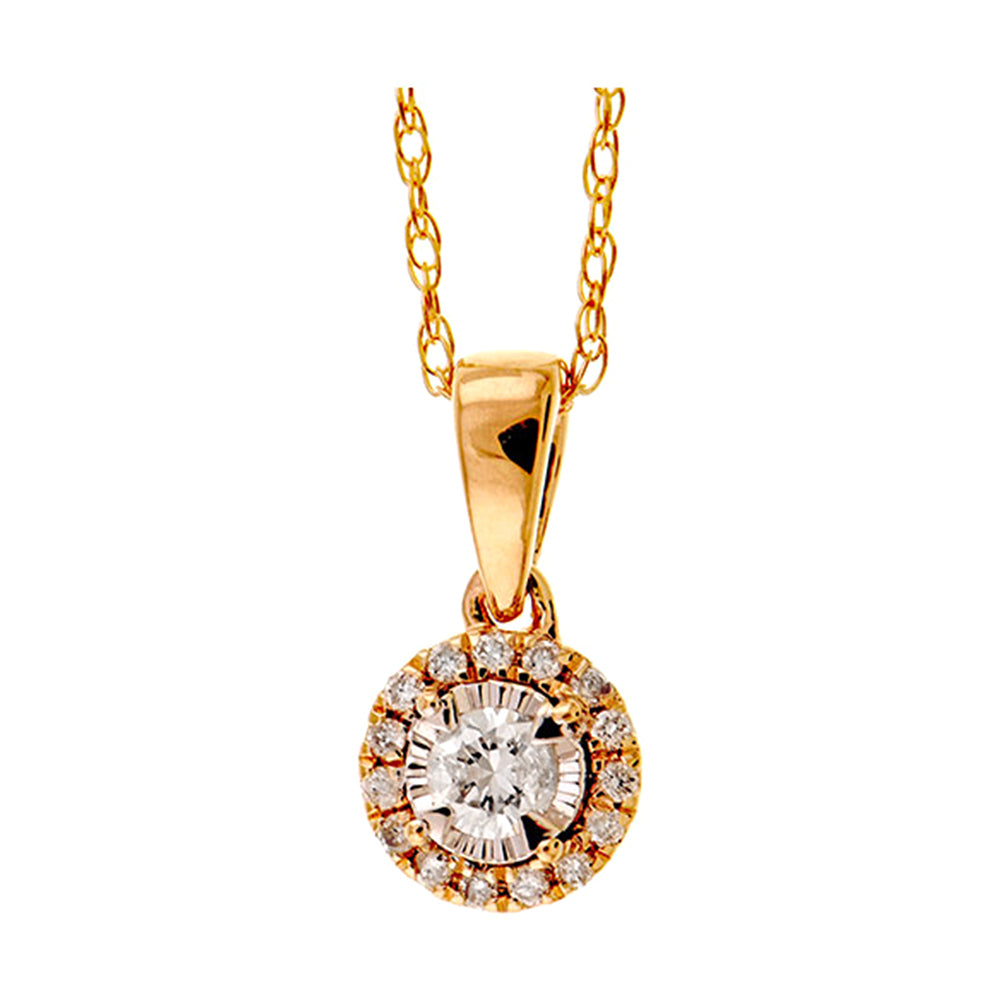 14Kt Yellow Gold Diamond 1/10Ctw Pendant