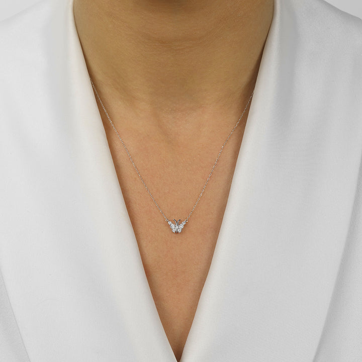 10Kt White Gold Diamond 1/5Ctw Pendant
