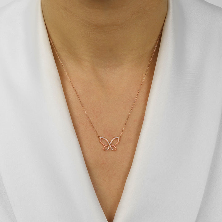 10Kt Rose Gold Diamond 1/10Ctw Pendant