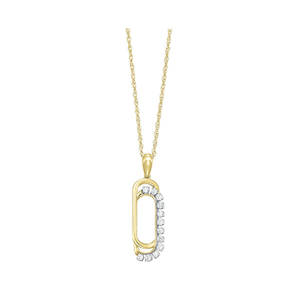 10Kt Yellow Gold Diamond 1/10Ctw Pendant