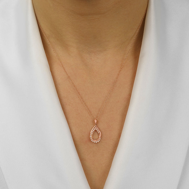 10Kt Rose Gold Diamond 1/10Ctw Pendant
