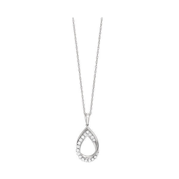 10Kt White Gold Diamond 1/10Ctw Pendant