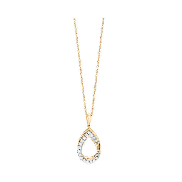 10Kt Yellow Gold Diamond 1/10Ctw Pendant