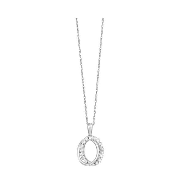 10Kt White Gold Diamond 1/10Ctw Pendant