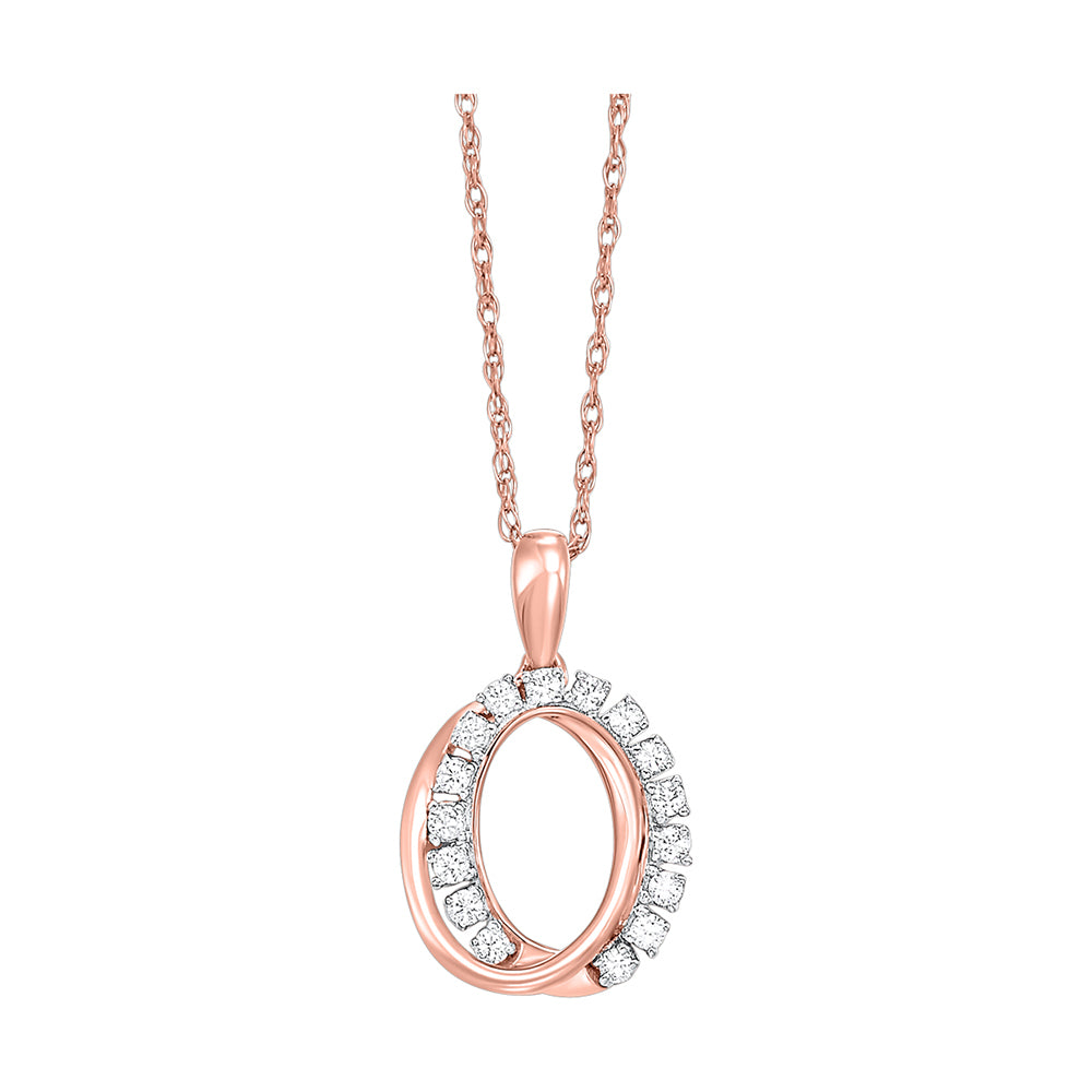 10Kt Rose Gold Diamond 1/10Ctw Pendant