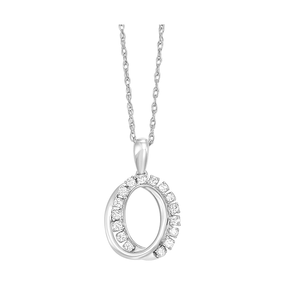 10Kt White Gold Diamond 1/10Ctw Pendant