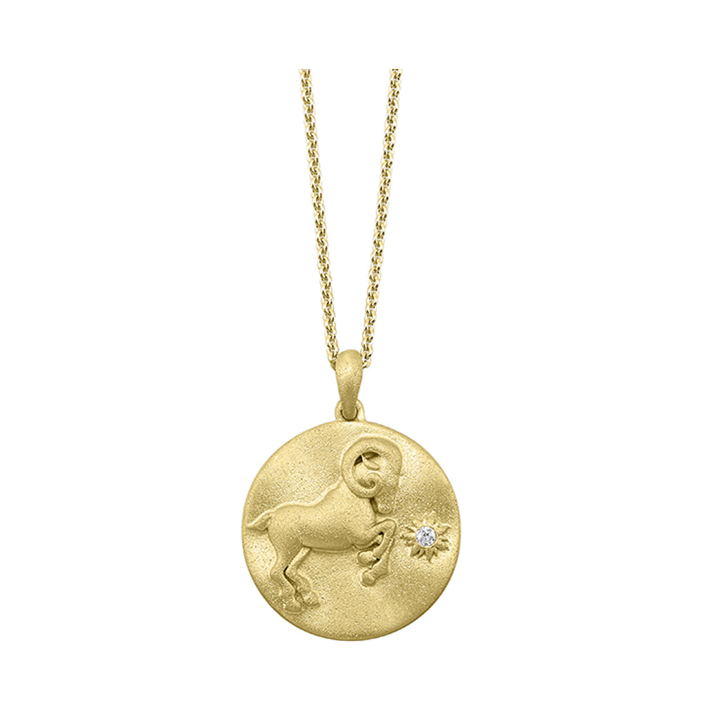 Silver Yellow Diamond 1/50Ctw Pendant