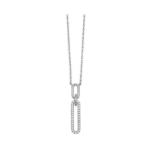 10Kt White Gold Diamond 1/10Ctw Pendant