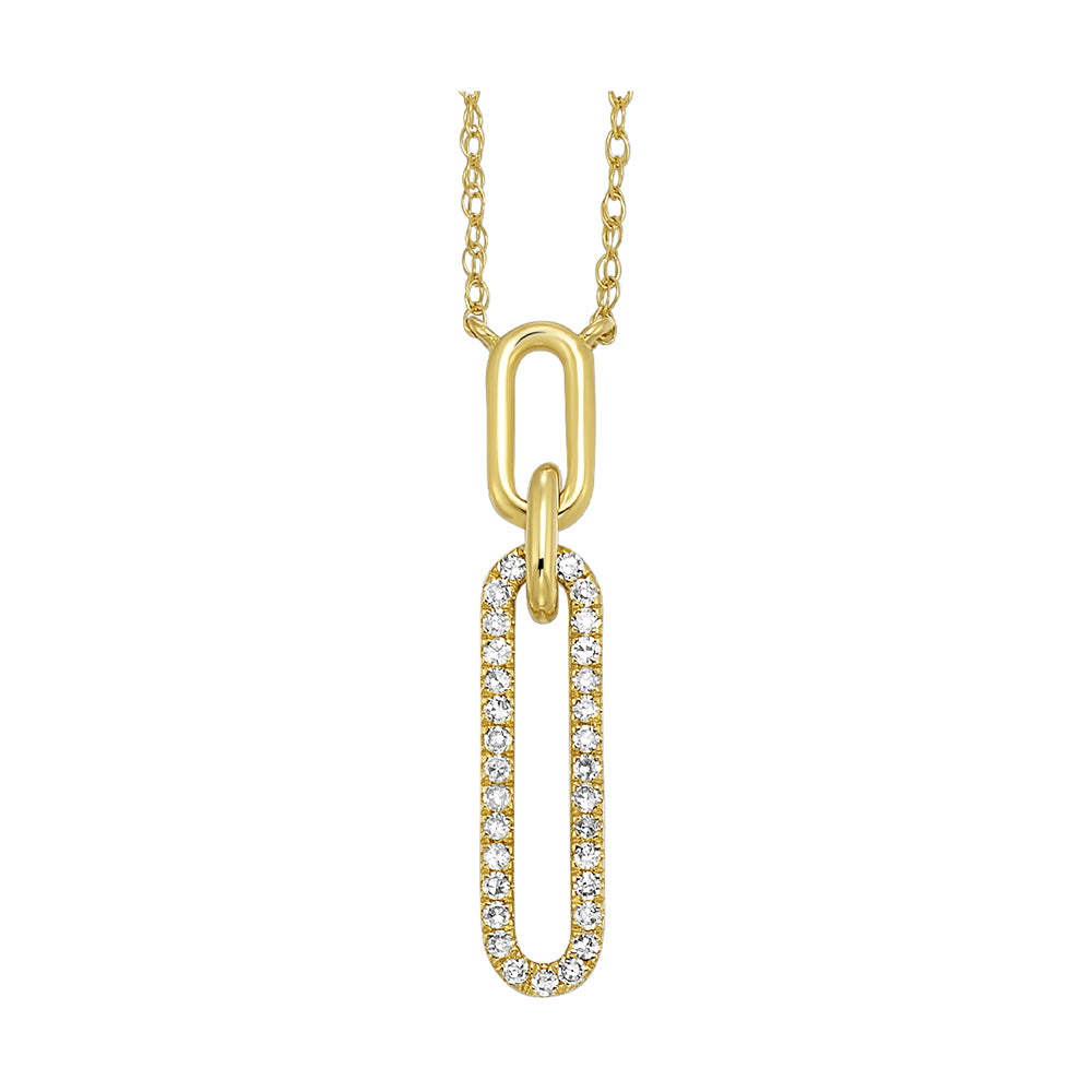 14Kt Yellow Gold Diamond 1/10Ctw Pendant
