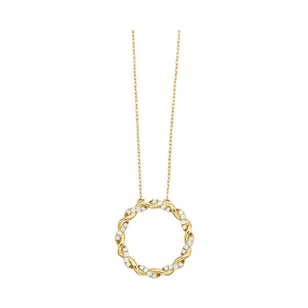 10Kt Yellow Gold Diamond 1/4Ctw Pendant