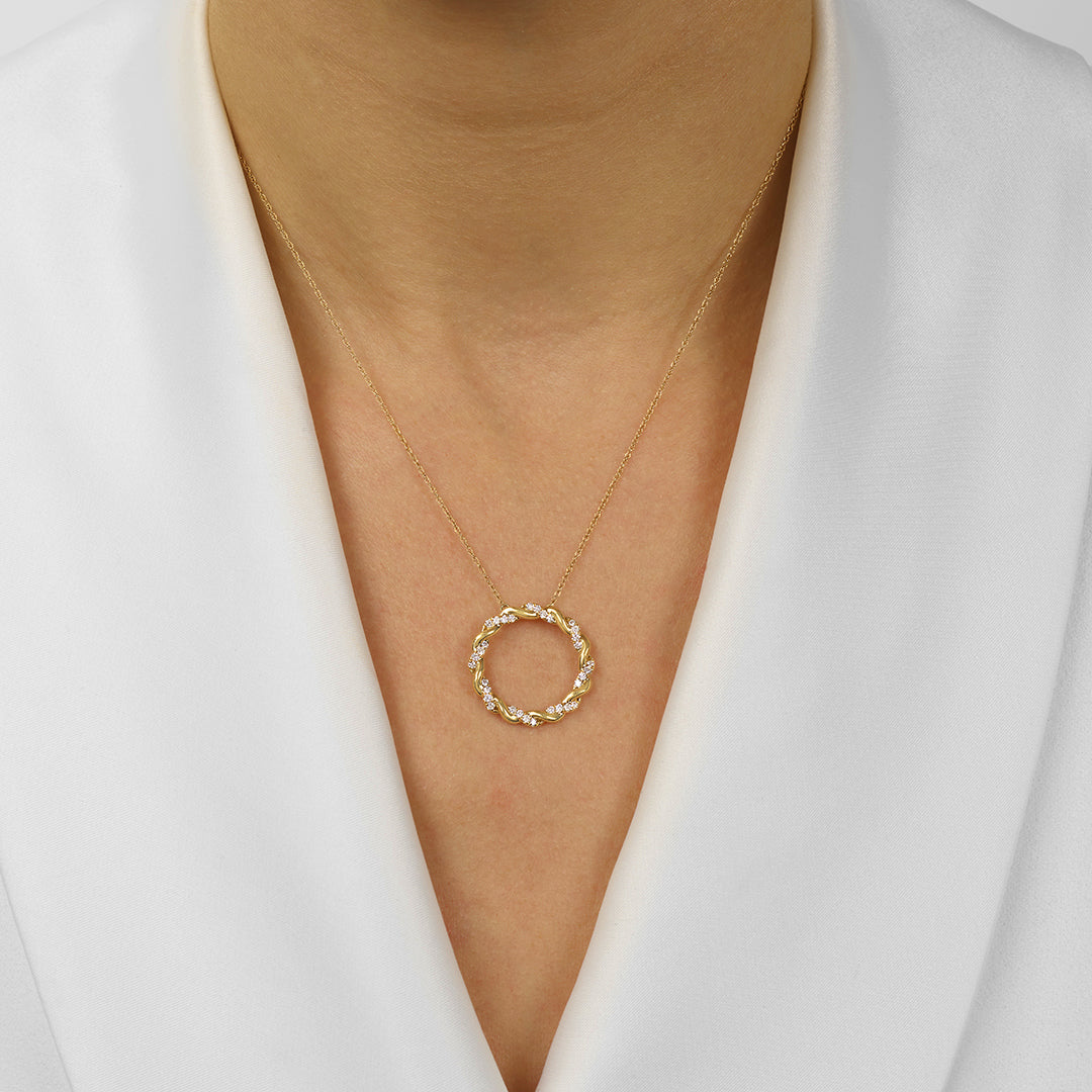 10Kt Yellow Gold Diamond 1/4Ctw Pendant