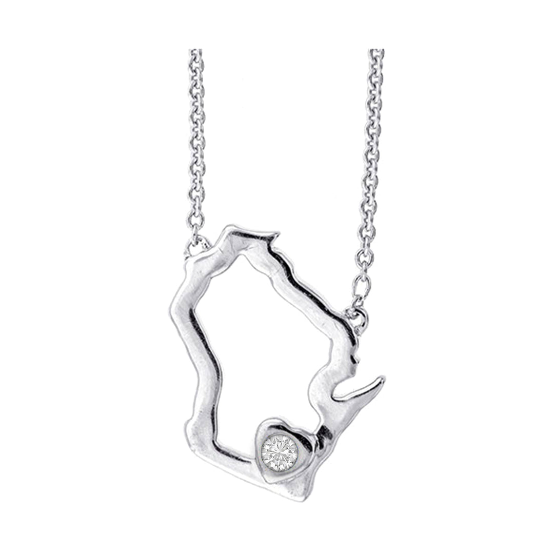 Silver Diamond 1/20Ctw Pendant
