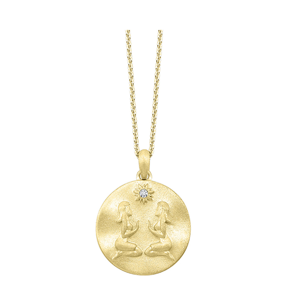 Silver Yellow Diamond 1/50Ctw Pendant