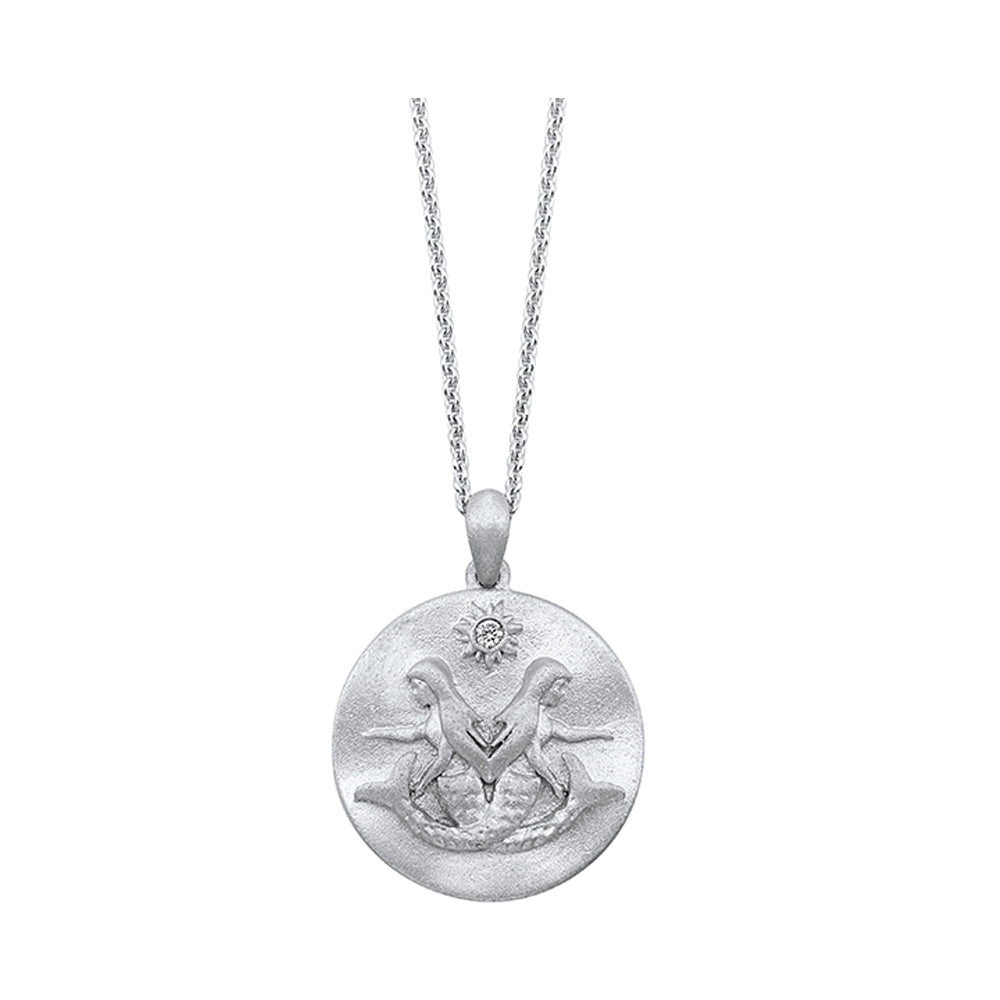 Silver Diamond 1/50Ctw Pendant