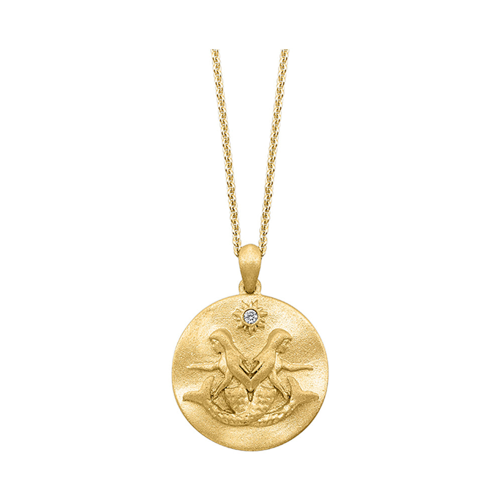 Silver Yellow Diamond 1/50Ctw Pendant