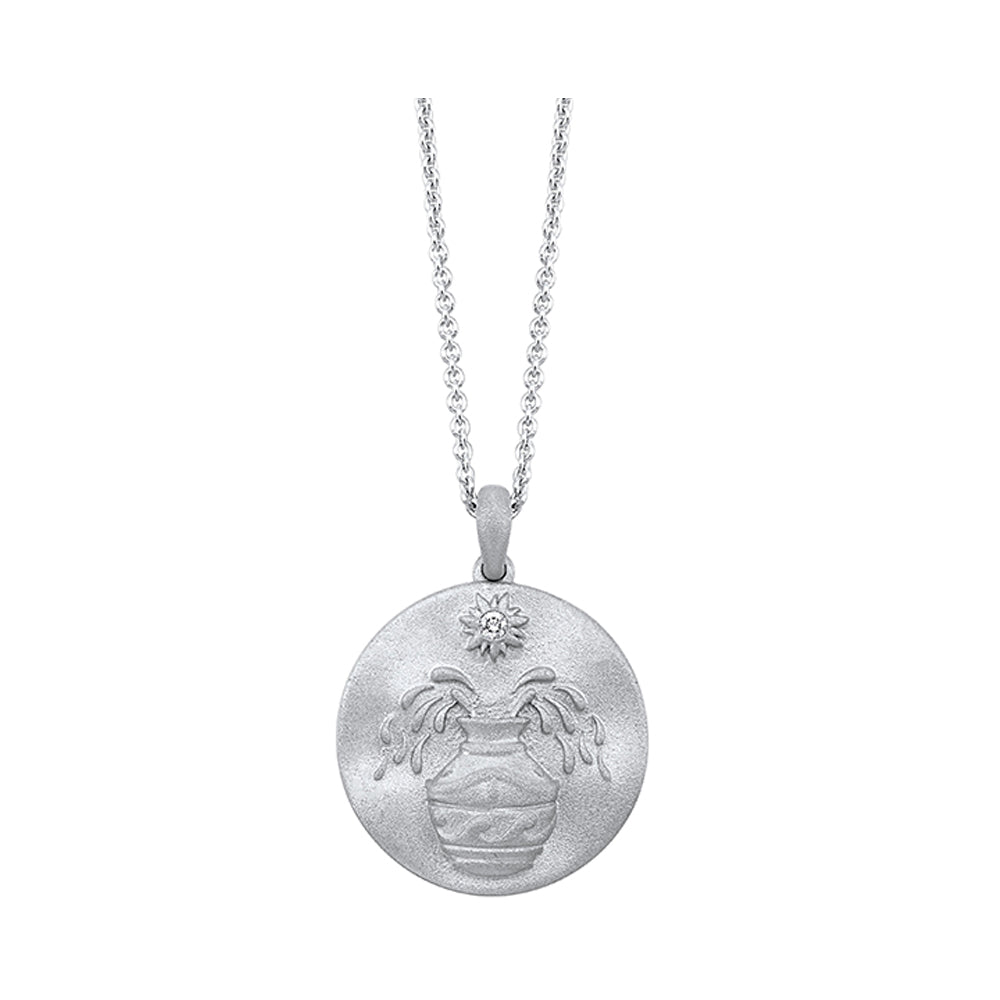 Silver Diamond 1/50Ctw Pendant