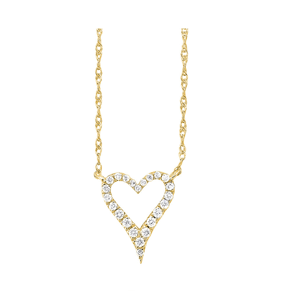 10Kt Yellow Gold Diamond 1/10Ctw Pendant