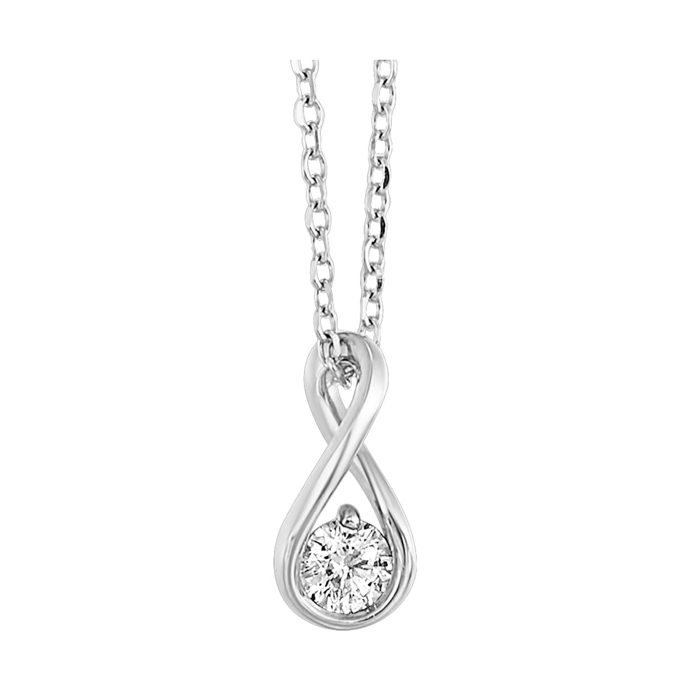 10Kt White Gold Diamond 1/10Ctw Pendant