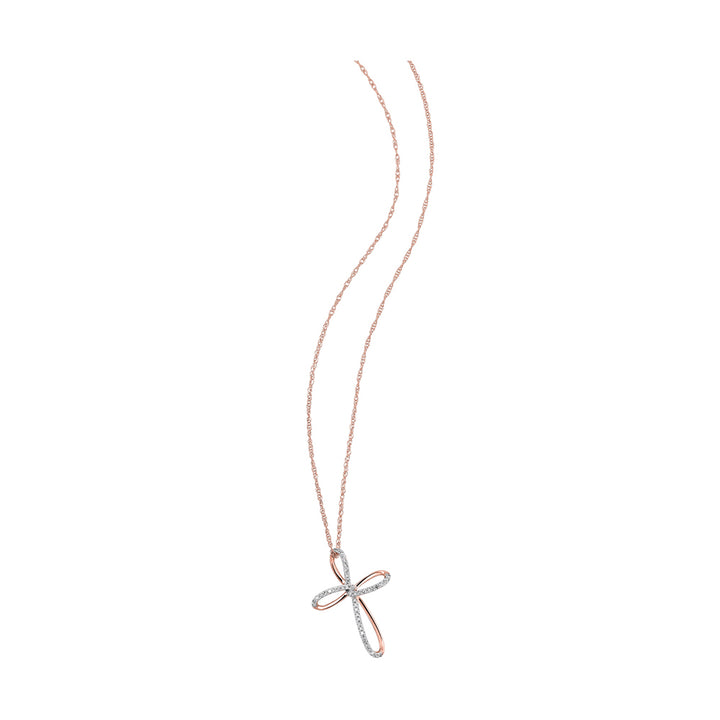 10Kt Rose Gold Diamond 1/10Ctw Pendant