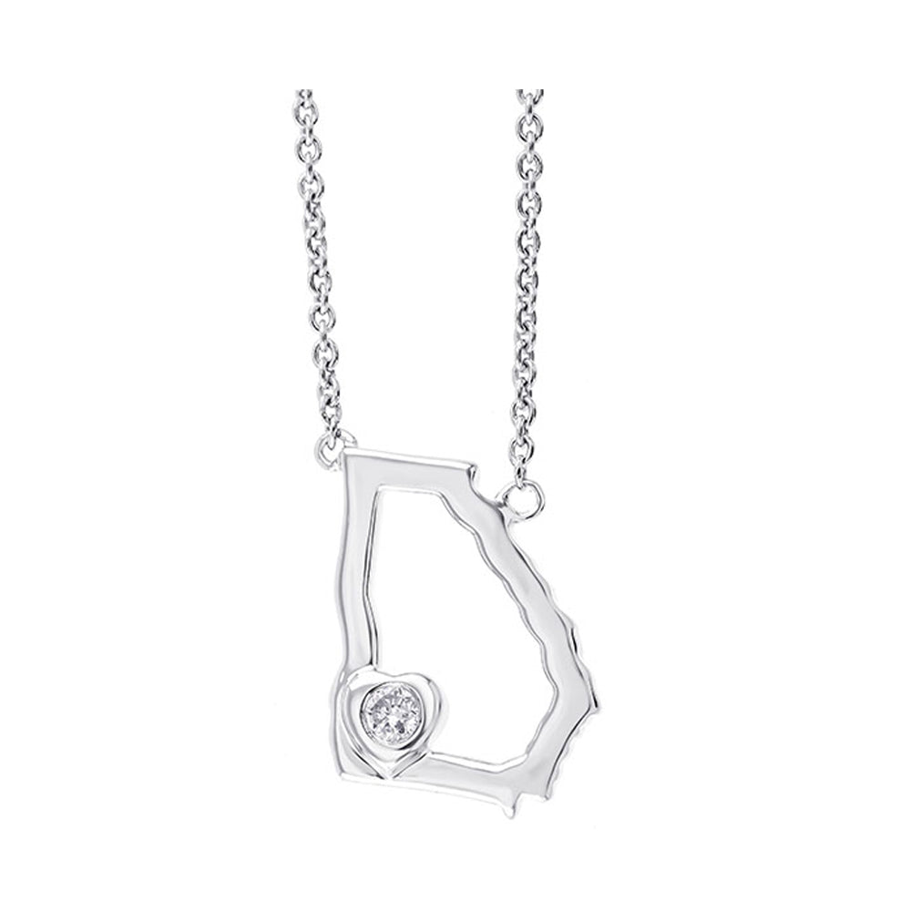 Silver Diamond 1/25Ctw Pendant