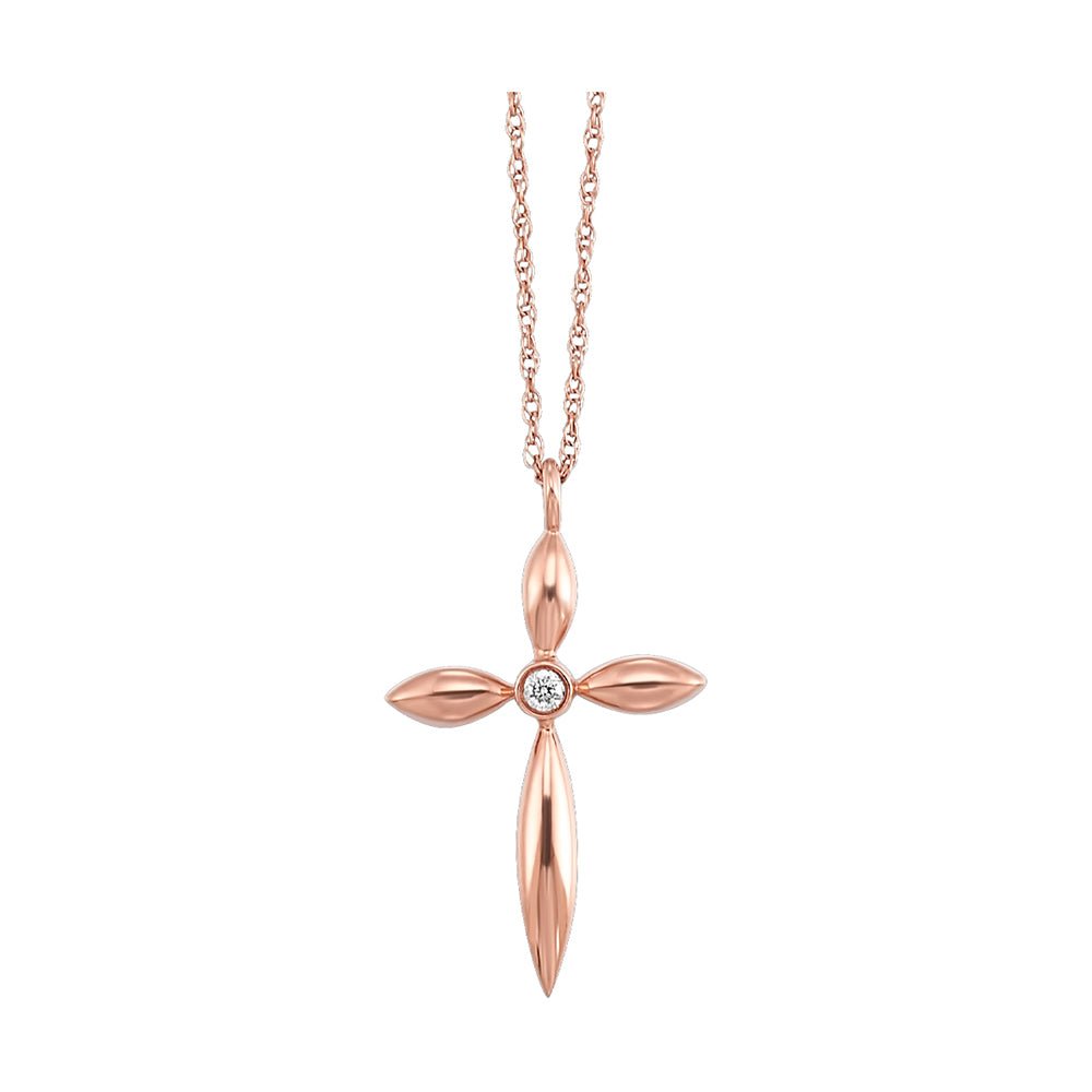 10Kt Rose Gold Diamond 1/50Ctw Pendant