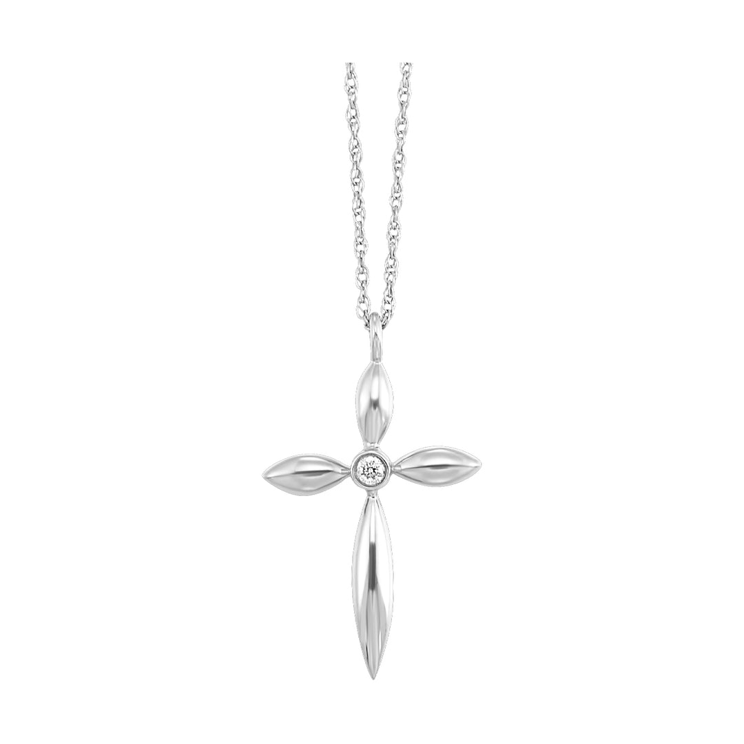 10Kt White Gold Diamond 1/50Ctw Pendant