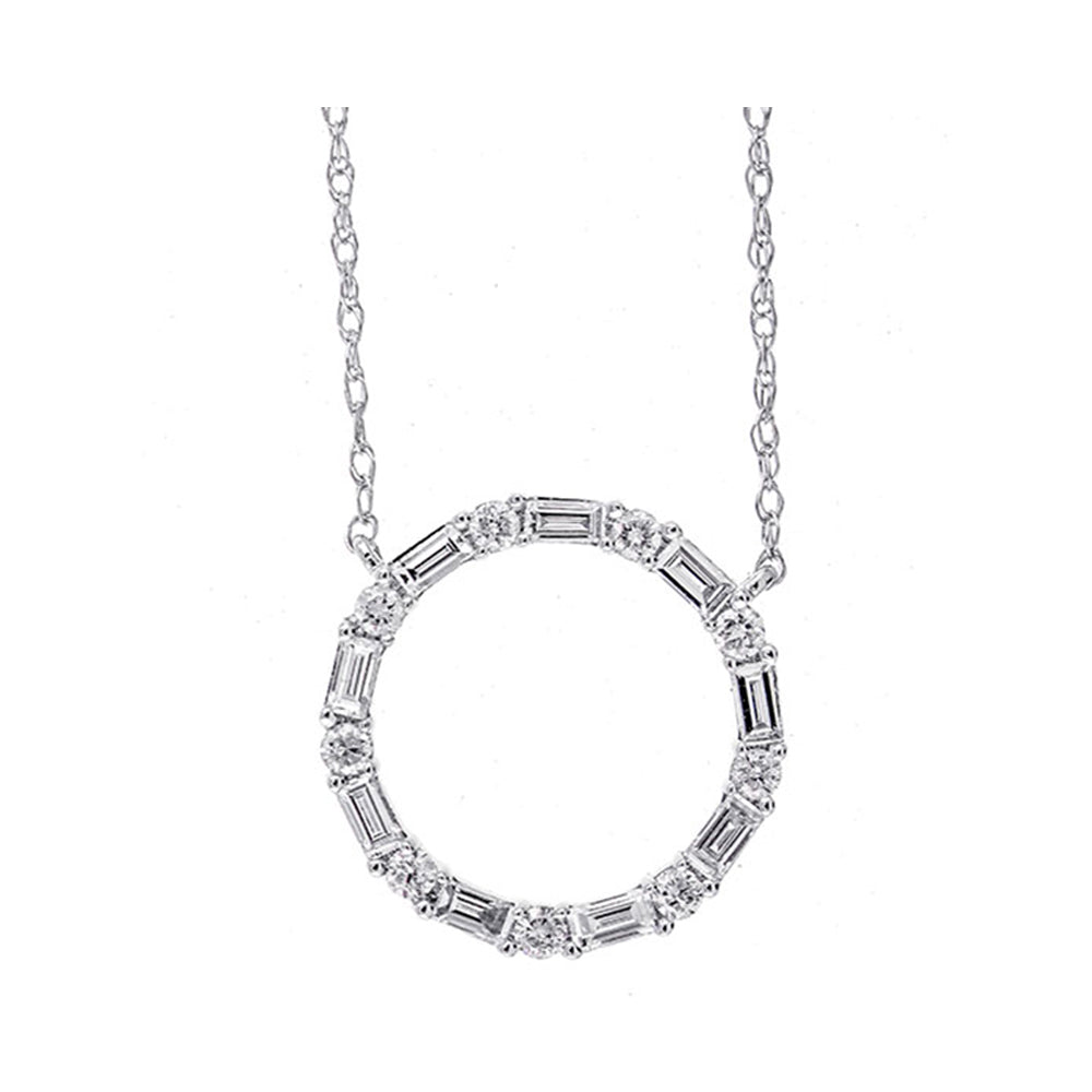 10Kt White Gold Diamond 1/3Ctw Pendant