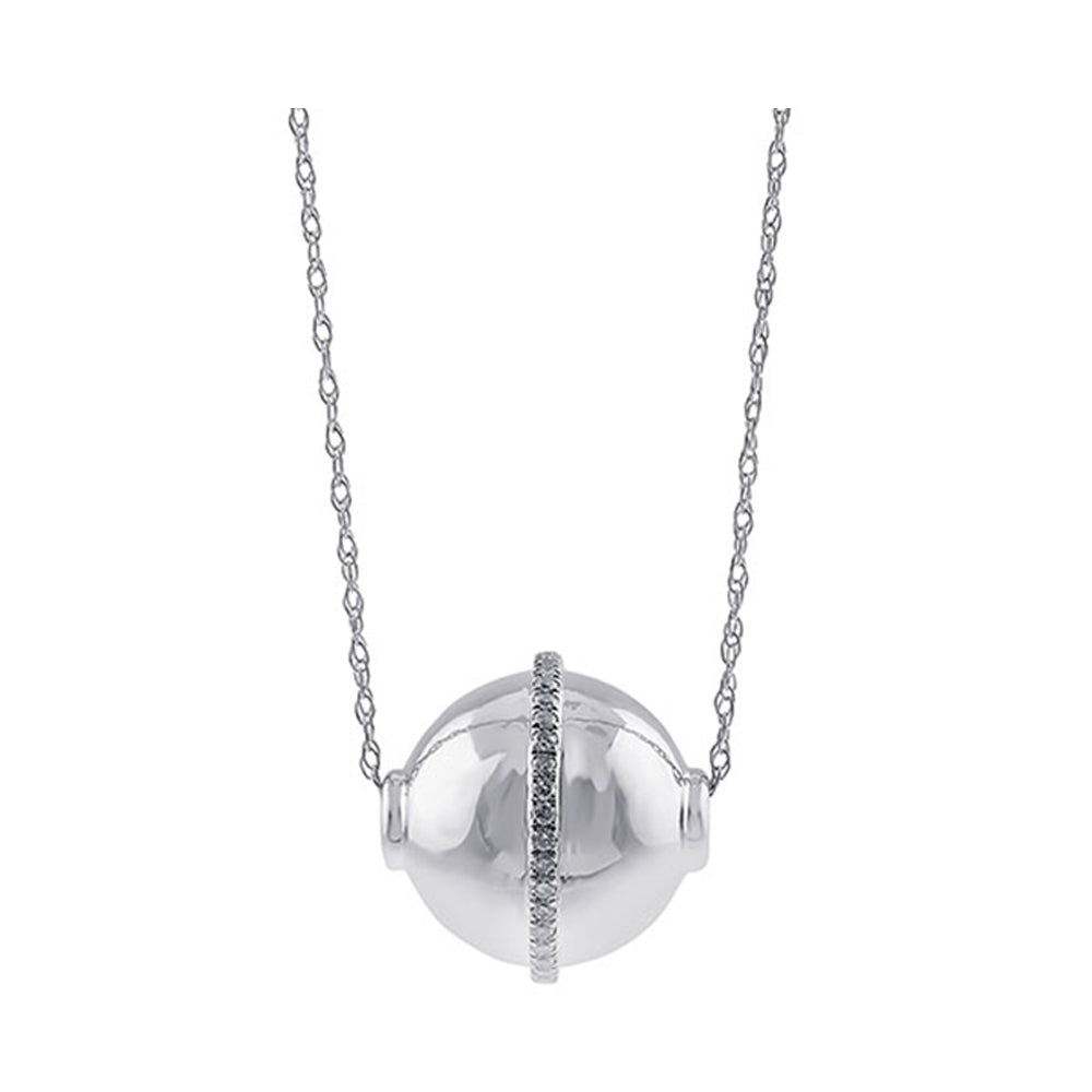 10Kt White Gold Diamond 1/10Ctw Pendant