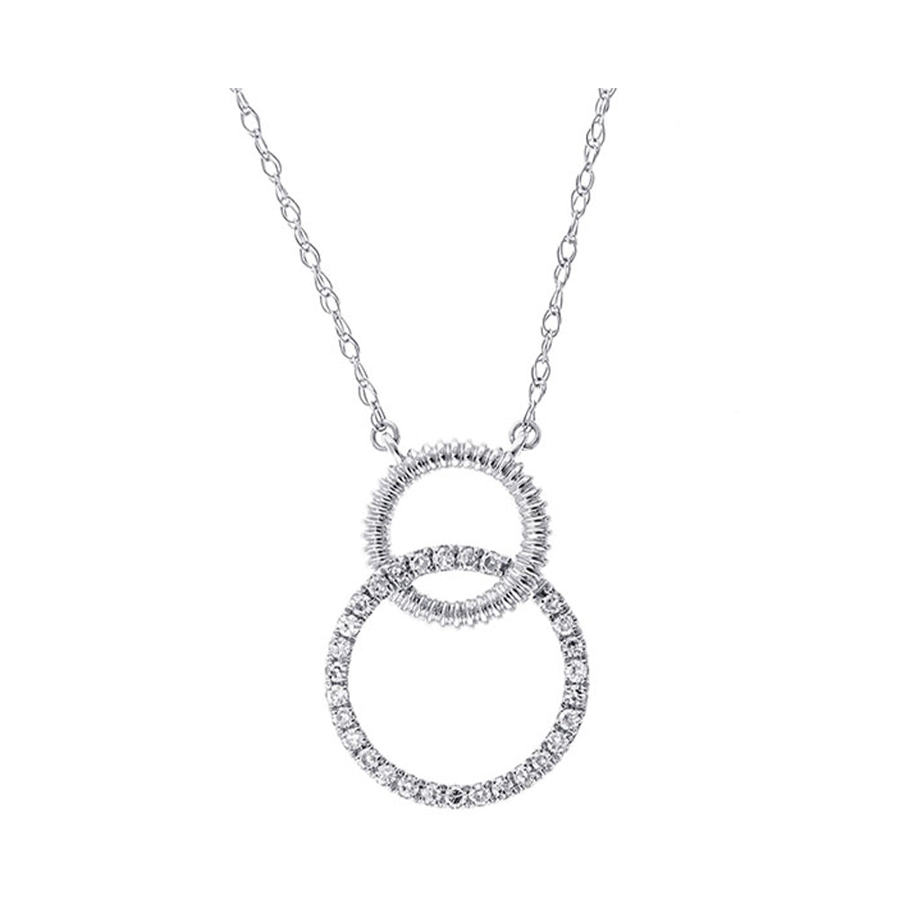 14Kt White Gold Diamond 1/12Ctw Pendant