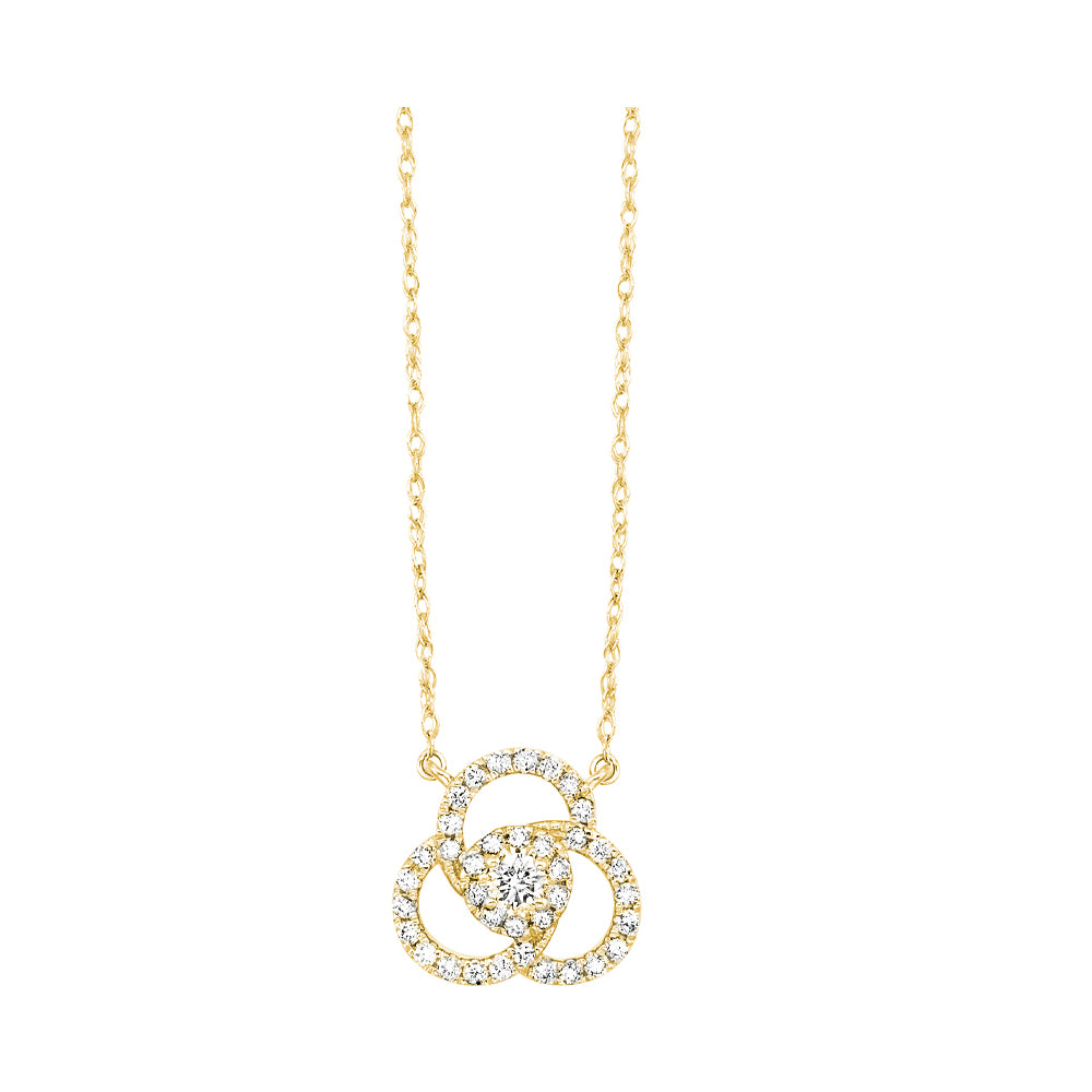 14Kt Yellow Gold Diamond 1/4Ctw Pendant