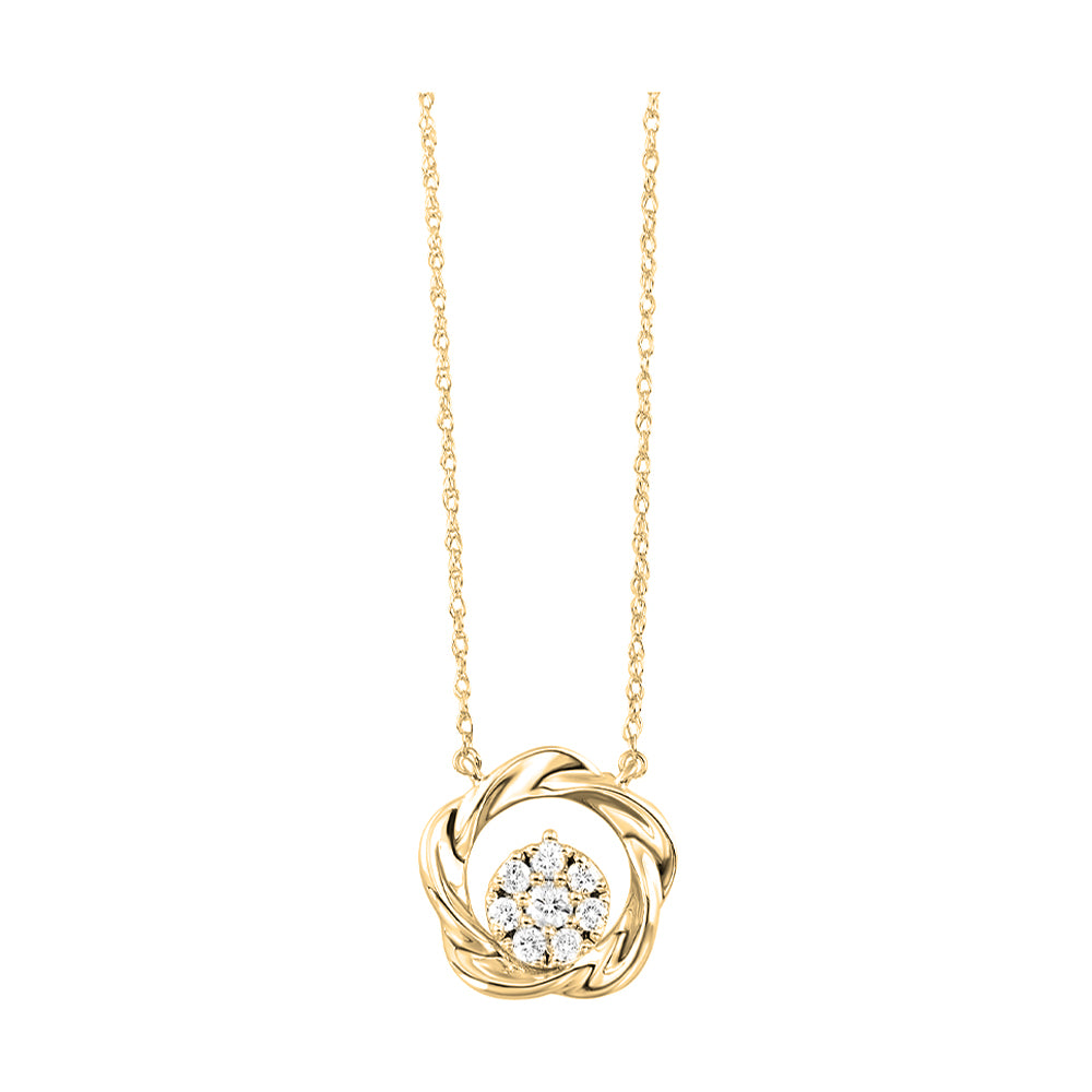 10Kt Yellow Gold Diamond 1/20Ctw Pendant