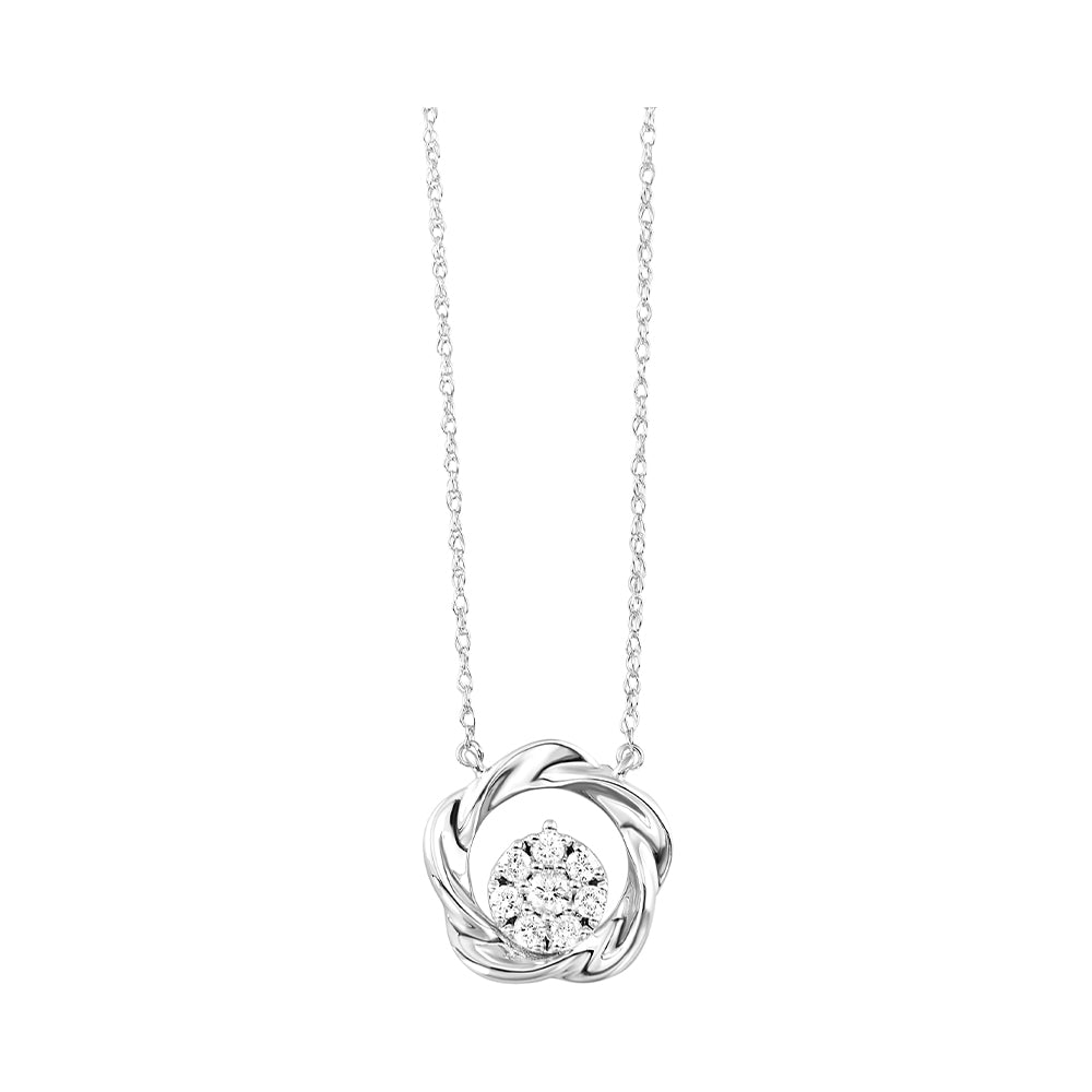 Silver Diamond 1/20Ctw Pendant