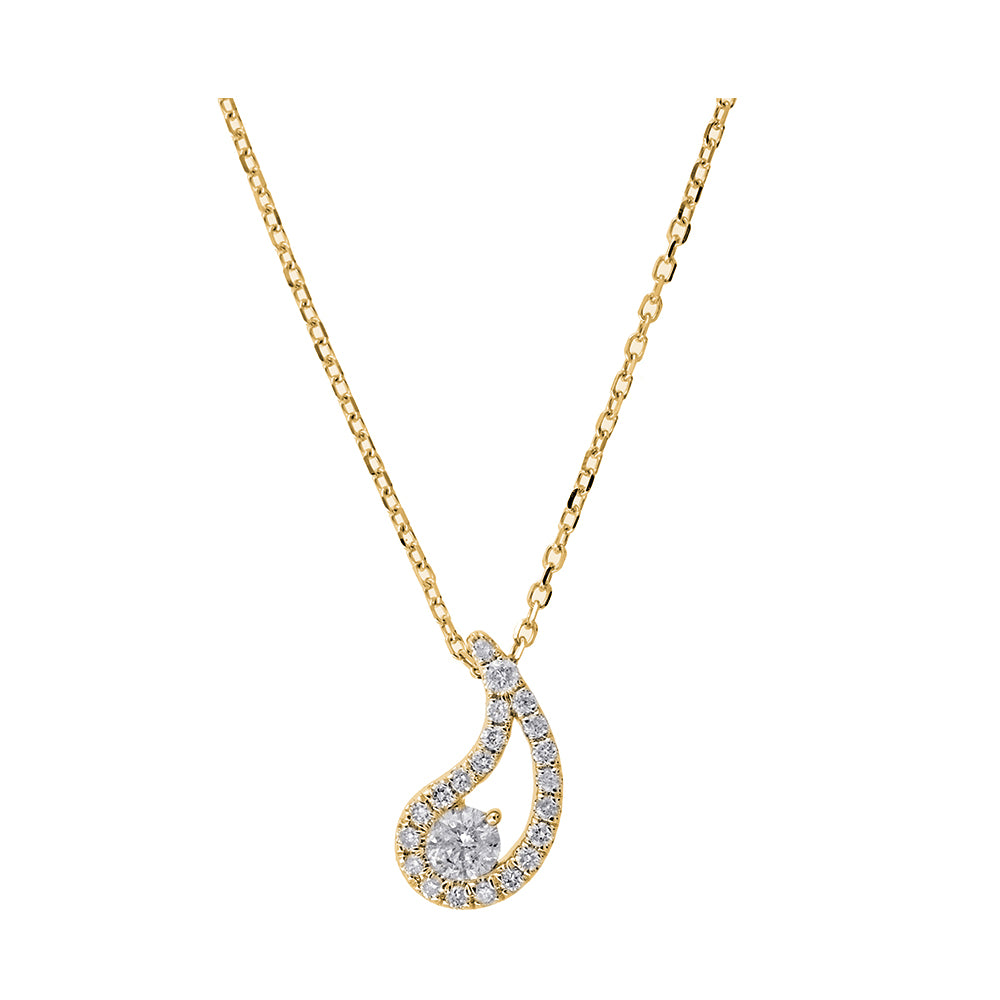 14Kt Yellow Gold Diamond 1/5Ctw Pendant